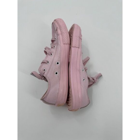 Converse Youth Pink Leather Chuck Taylor Low-Top Sneakers US 3 / EU 35 Lace-Up R - Picture 3 of 12
